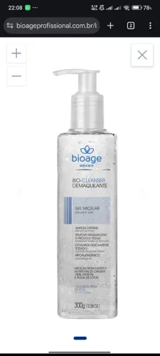 Bio-Cleanser Demaquilante Gel Micela da Bioage- 300ml