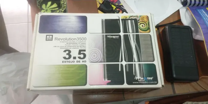 Estojo de HD Maxxtro Revolution3500 + HD Samsumg IDE (PATA) 40 GB