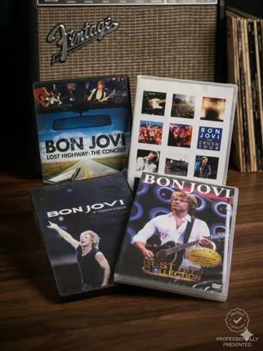 Kit 4 dvds bon jovi (colecionador)