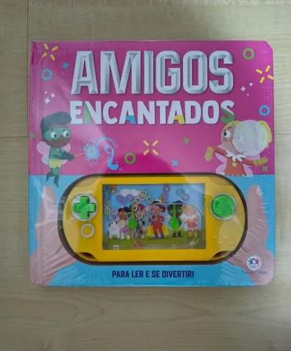 Livro amigos encantados com jogo argola novo