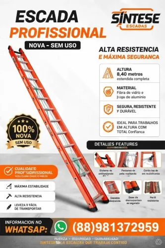 Escada de fibra de vidro de 8,4 metros