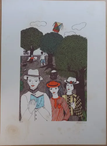 Gravura de Euridyce Bressane - Quadro em serigrafia   