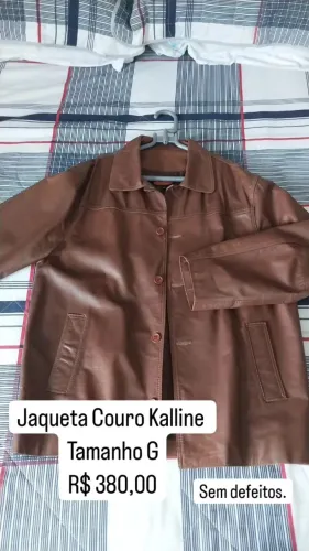 Jaqueta couro marrom 