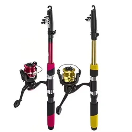 Vara de pesca Retrátil fibra de vidro 1,70