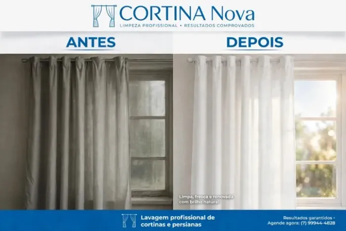 Lavagem Profissional de Cortinas e Persianas - Buscamos em Casa - Vila Velha