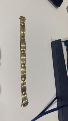 Bracelete de prata banhado a ouro