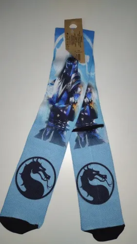 meia sublimada cano alto mortal kombat