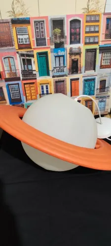 Luminária Saturno Decorativa 53 cm - Design Moderno e Sofisticado