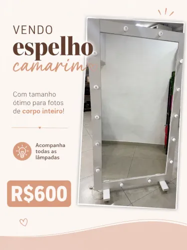 Espelho camarim 2m