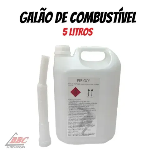 Galão combustivel 5 litros com marcação + Funil - Retirada em Mangabeira 1 