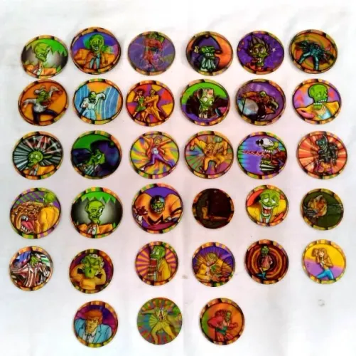 Reliquia! Coleção Lote Tazos e Cards Antigos Anos 90/2000 O Máskara Pokemon Looney Tunes