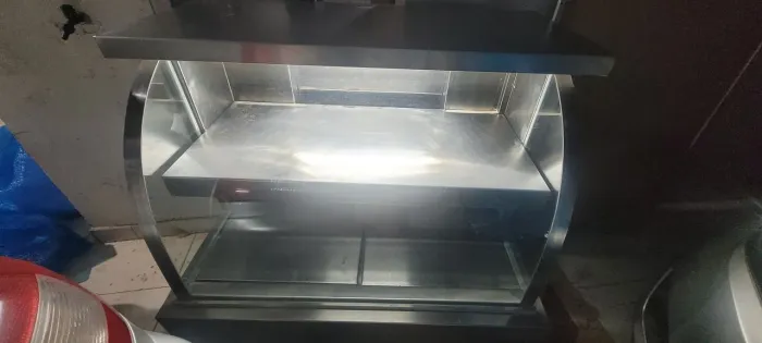 Vitrine expositora em Aço inox- excelente estado 