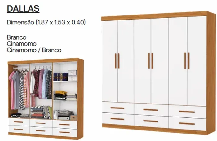 Guarda Roupa Dallas Novo