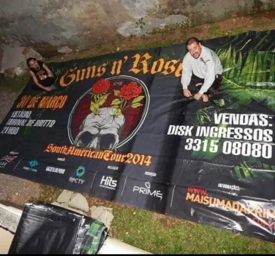 Guns N' Roses Outdoor Gigante De Lona 6x3mts Show Curitiba