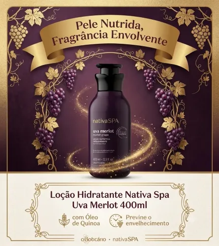 Hidratante Uva Merlot Nativa Spa 400 ml - O Boticário