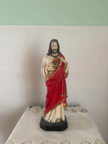 Escultura sagrado coração Jesus Cristo