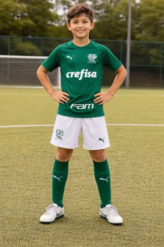 Kit Palmeiras Infantil Puma Futebol 12 Anos Camisa Short Meião  USADO 