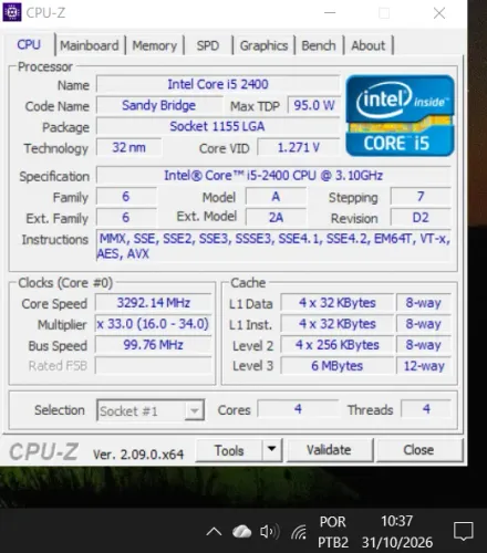 Processador Inte i5 2400 LGA 1155