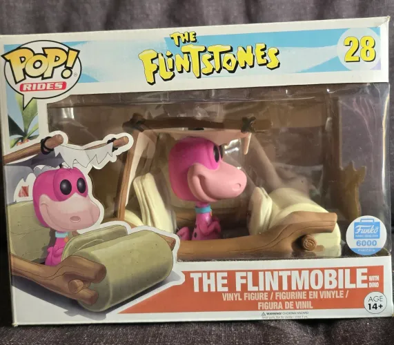 Funko Pop The Flintmobile With Dino #28 - Pop! Rides - Flintstones