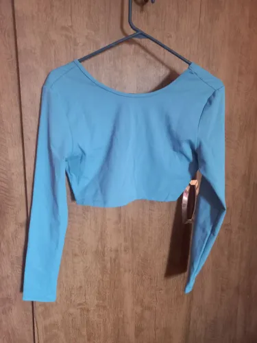 Cropped azul bebê/ academia 
