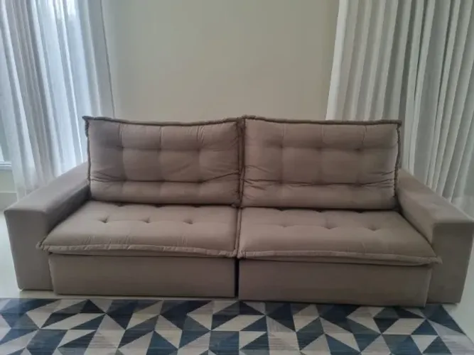 Sofá 4 Lugares Retrátil e Reclinável