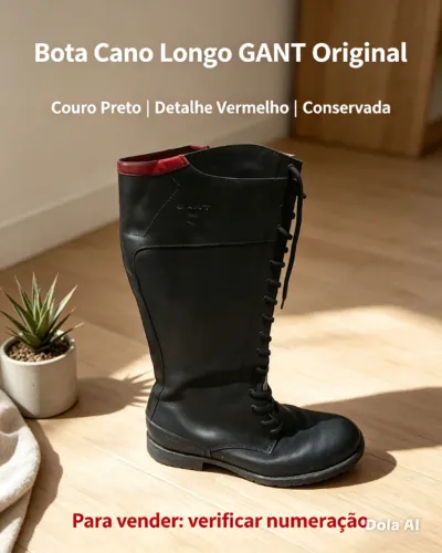 Bota de couro legítimo,marca.
