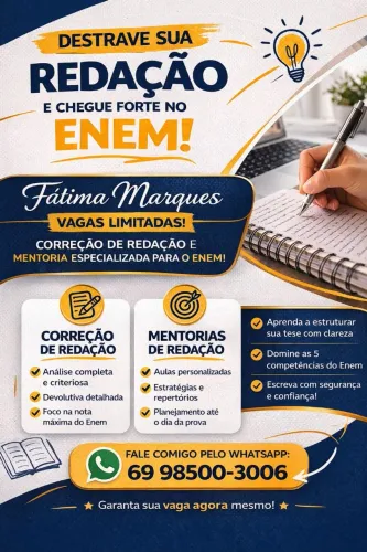 Correção e mentoria para redações do Enem