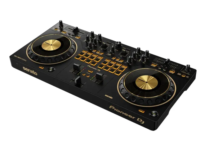 Controladora Pioneer DDJ Rev1 N Gold + Hardcase com Plataforma para Notebook