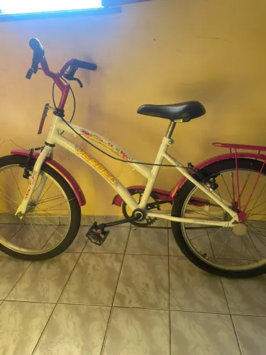 Bicicleta Verden Breeze Aro 20 - Branca e Rosa - Com Bagageiro