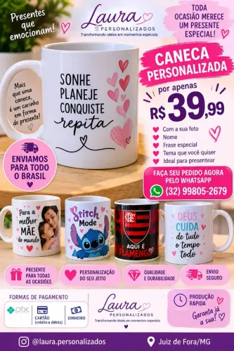 Trabalhamos com Personalizados 