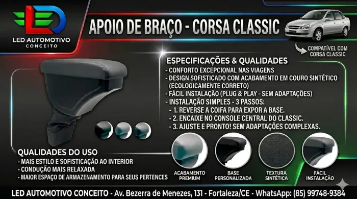 Apoio de Braço Corsa Classic