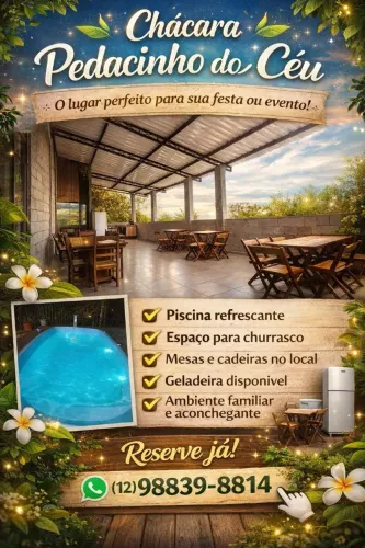 Chácara e piscina locação 