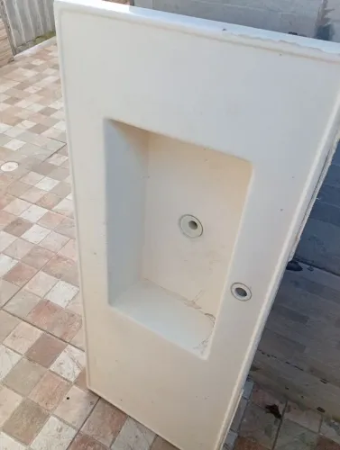 Pia branca pra cozinha de fibra 1.5m