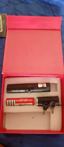 Laser pointer cor verde completo carregador e chaves de segurança para travar
