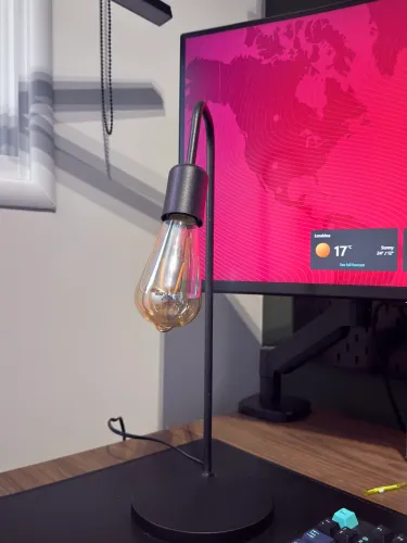 Luminária de Mesa Abajur L Industrial Moderno 127v/220v