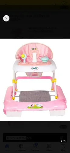 Andador Infantil Musical para Bebê Maxi Baby La Bamba Cor Rosa
