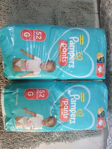 Cha de fraldas 2 Pampers Pants G