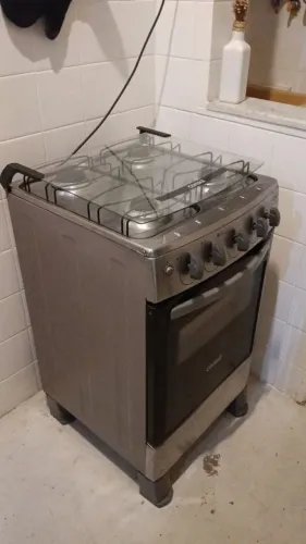 Fogão consul erva doce inox 4 bocas