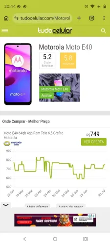 Vendo celular Moto e40 usado 