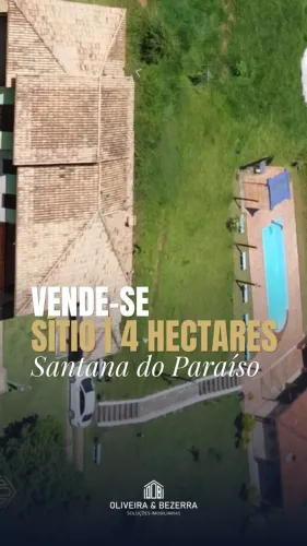 Sítio Exclusivo de 4 Hectares com Piscina, Sauna e Sede em Santana do Paraíso