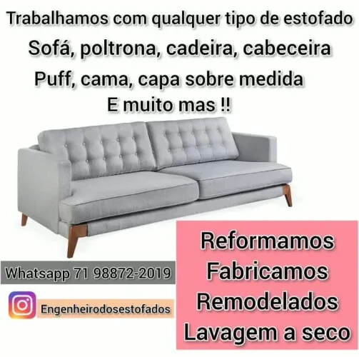 Reforma e fabricação de estofados
