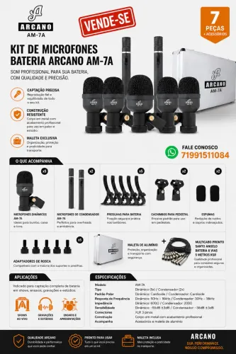 KIT DE MICROFONES BATERIA ARCANO