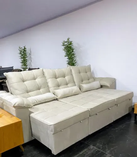 Sofá Retrátil e reclinável 2.90 3 módulos