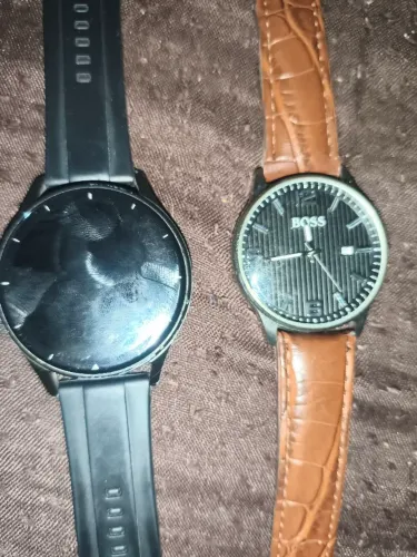 Smartwatch Hw3 Ultra Max Sport Redondo e relógio Hugo Boss couro 