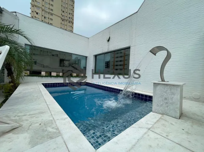 Cobertura reformada com varanda gourmet vista mar e lazer na Enseada, Guarujá