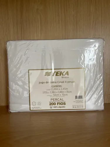 Jogo de cama Casal Teka Riviera 200 fios percal