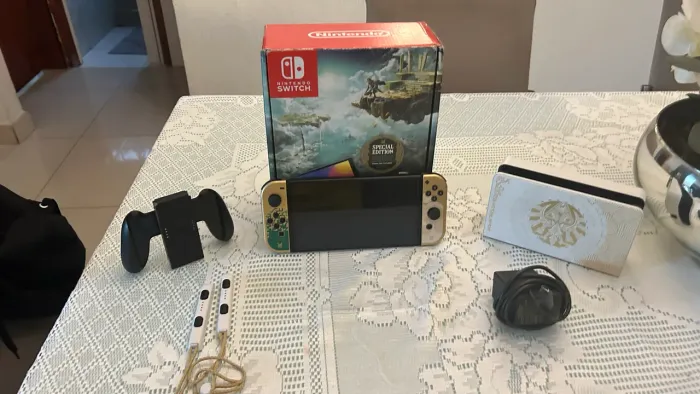 Nintendo Switch Oled Loja Física 10BLOQUEADO Edição Limitada Zelda Garantia Parcelo Troco