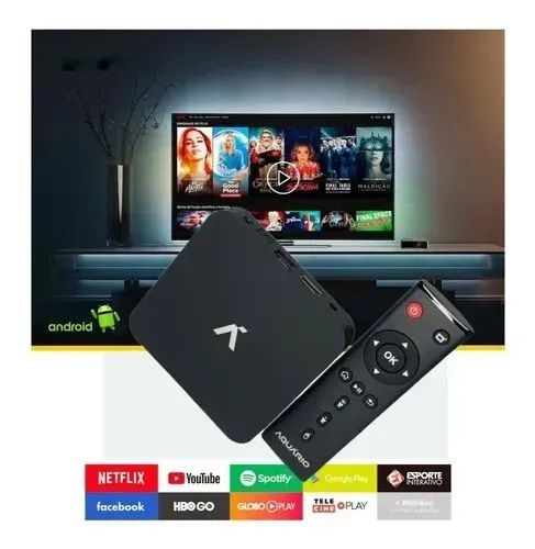 TV Box Aquário STV-3000 4K Android - Completo