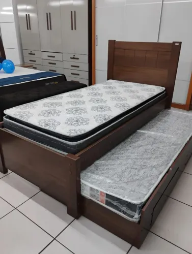 Bicama solteiro marrom 