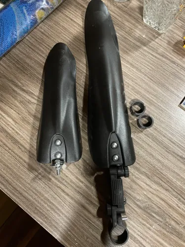 Paralama Dianteiro e Traseiro Bicicleta Aro 26 / 29 Nylon Preto Com Presilhas e Parafusos